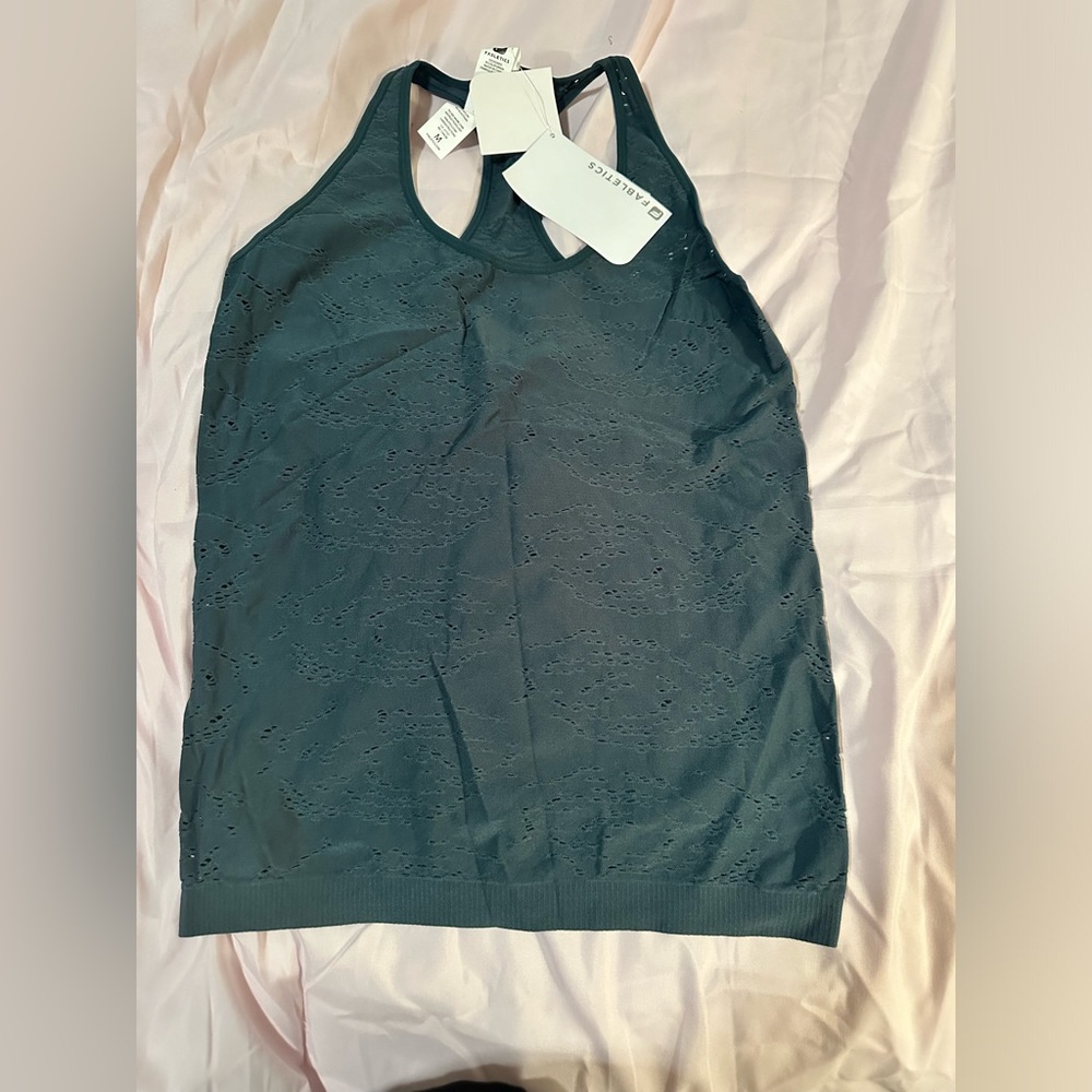 Fabletics green tank top racer back